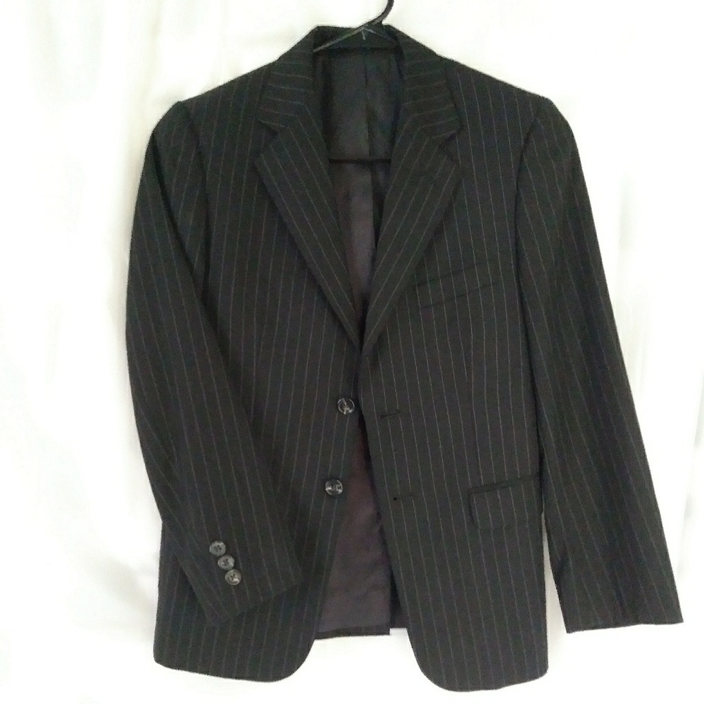 ✨ Boys Black Chaps Pinstripe Blazer